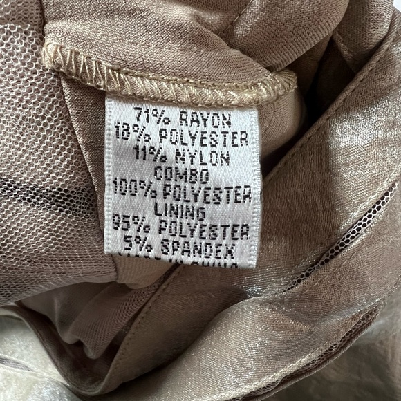 Caché Gold Layered Dress - Picture 7 of 8